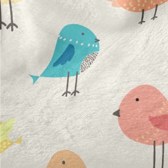 Colorful Birds Minky