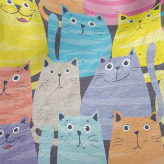Colorful Happy Cat Minky