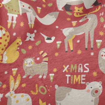 Christmas Animals Minky