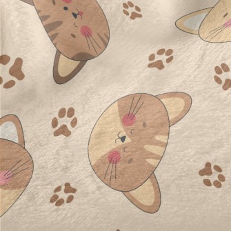 Round And Cute Cat Head Minky