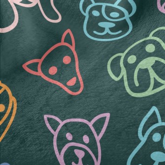 Color Line Dog Minky