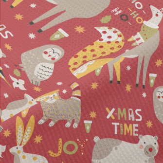 Christmas Animals Piqué