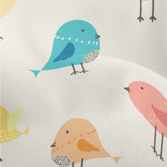 Colorful Birds Lightweight Performance Linen