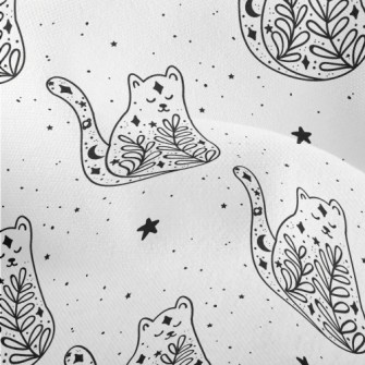 Starry Sky Grass Design Cat Lightweight Performance Linen