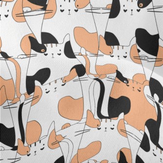 Black And Orange Country Cat Lightweight Performance Linen