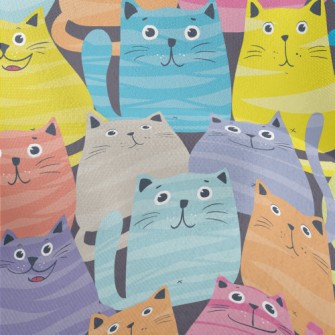 Colorful Happy Cat Lightweight Performance Linen