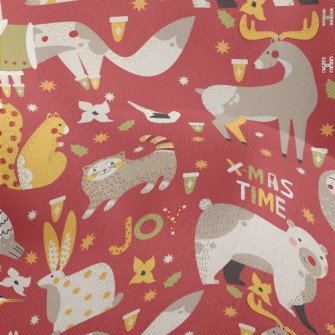 Christmas Animals Lightweight Performance Linen