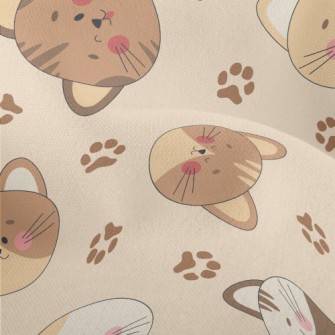 Round And Cute Cat Head Lightweight Performance Linen