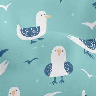 Cute Graffiti Seagull Lightweight Performance Linen