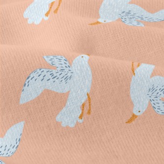 Doodle Blue Seagull Modern Jersey