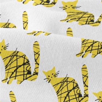 Line Art Cat Modern Jersey