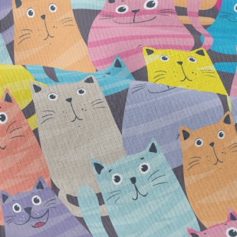 Colorful Happy Cat Modern Jersey