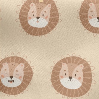 Cute Crown Lion Jersey Backed Fleece