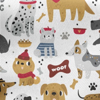 American Cute Dog Jersey Backed Fleece