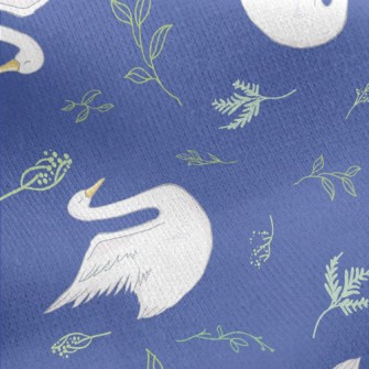Elegant And Beautiful Swan Jersey Backed Fleece