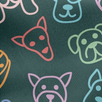 Color Line Dog Jersey Backed Fleece