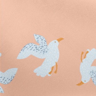 Doodle Blue Seagull Pongee