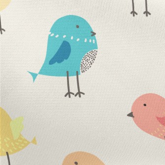 Colorful Birds Pongee