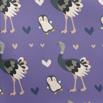 Clumsy Penguin And Ostrich Pongee