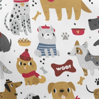 American Cute Dog Pongee