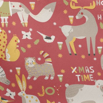 Christmas Animals Pongee