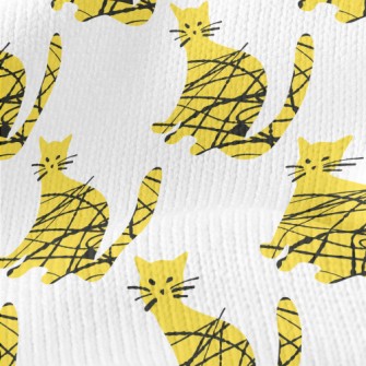 Line Art Cat Stretch Jersey