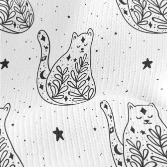 Starry Sky Grass Design Cat Stretch Jersey