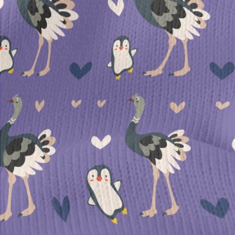 Clumsy Penguin And Ostrich Stretch Jersey