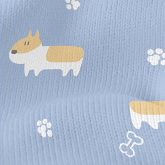 Cute Hand Drawn Corgi Stretch Jersey