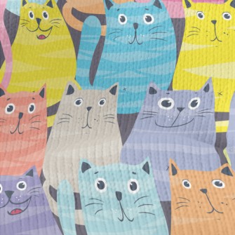 Colorful Happy Cat Stretch Jersey