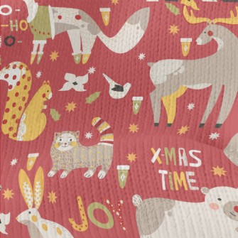 Christmas Animals Stretch Jersey