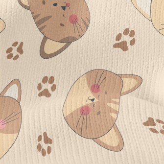 Round And Cute Cat Head Stretch Jersey