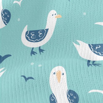 Cute Graffiti Seagull Stretch Jersey