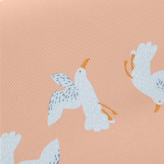 Doodle Blue Seagull Midweight Cotton Poplin