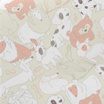 Simple Cute Pet Dog Midweight Cotton Poplin