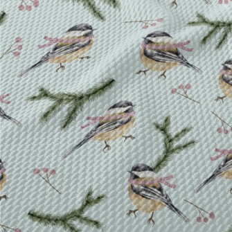 Winter Scarf Bird Birdseye Piqué