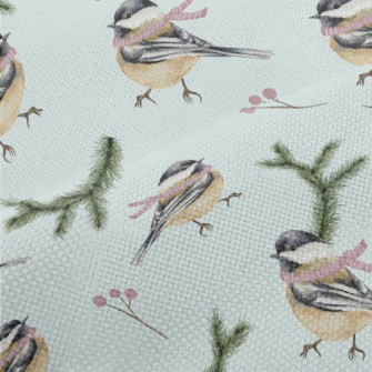 Winter Scarf Bird Performance Linen