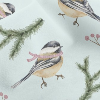 Winter Scarf Bird Micro Fleece