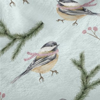 Winter Scarf Bird Minky
