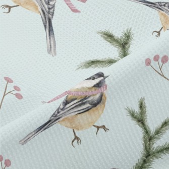 Winter Scarf Bird Piqué