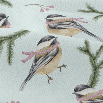 Winter Scarf Bird Modern Jersey
