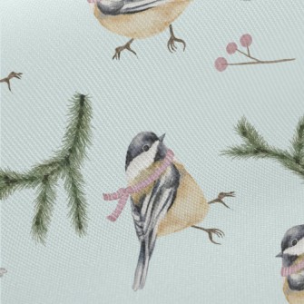 Winter Scarf Bird Midweight Cotton Poplin