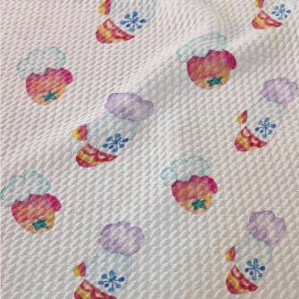 Hand Drawn Winter Gloves Birdseye Piqué