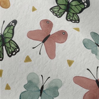 Beautiful Hand Drawn Butterfly Chiffon