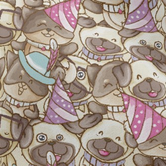 Excited Cute Puppy Chiffon