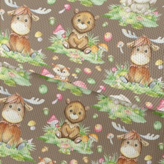 Cartoon Watercolor Baby Animal Waterproof Oxford