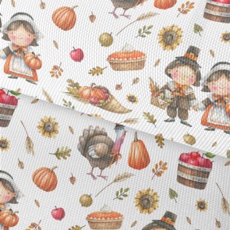 Hand Drawn Thanksgiving Activi Waterproof Oxford