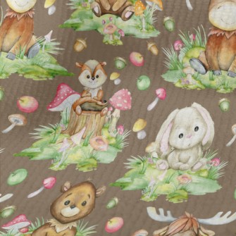 Cartoon Watercolor Baby Animal Terry