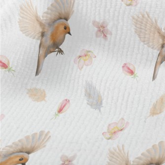 Beautiful Birds And Flowers Terry