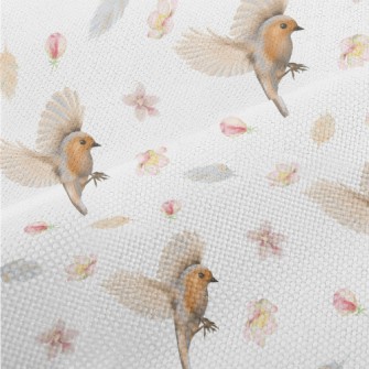 Beautiful Birds And Flowers Performance Linen